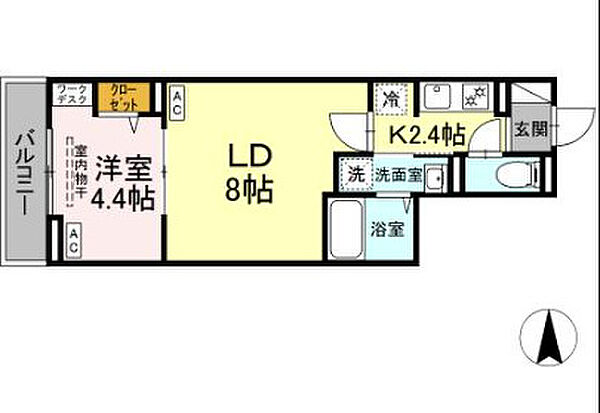 レクシア西新井 ｜東京都足立区西新井5丁目(賃貸アパート1DK・3階・30.17㎡)の写真 その2