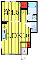 東京メトロ南北線 志茂駅 徒歩2分の賃貸アパート 1階1LDKの間取り