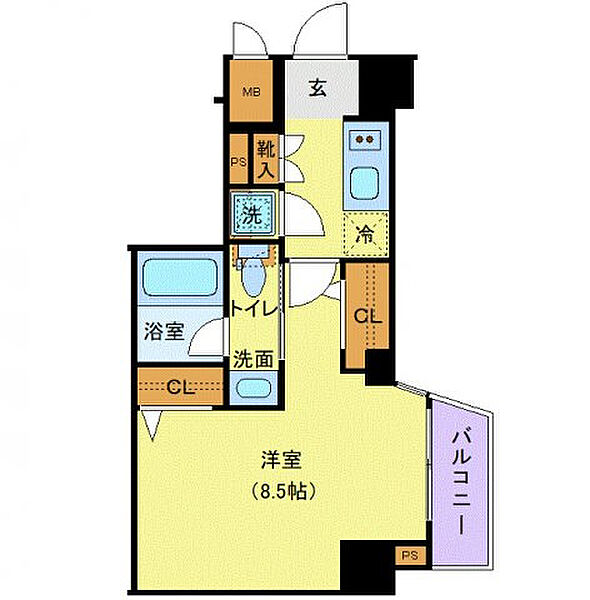 メイクスデザイン板橋区役所前 702｜東京都板橋区板橋4丁目(賃貸マンション1K・7階・26.03㎡)の写真 その2