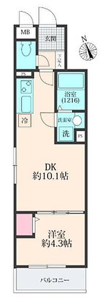 FOREST　RESIDENCE　TOKIWADAI 201｜東京都板橋区南常盤台2丁目(賃貸マンション1LDK・2階・33.98㎡)の写真 その2