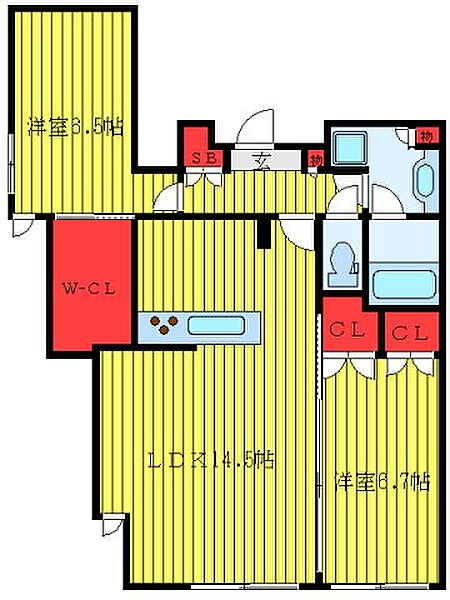 東京都文京区本駒込3丁目(賃貸マンション2LDK・13階・67.45㎡)の写真 その2