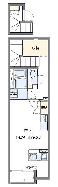 ミランダリバーテラス堀船 204｜東京都北区堀船4丁目(賃貸アパート1R・2階・33.70㎡)の写真 その2