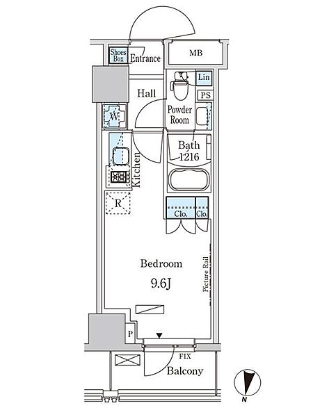 パークアクシス成増二丁目 708｜東京都板橋区成増2丁目(賃貸マンション1R・7階・25.70㎡)の写真 その1