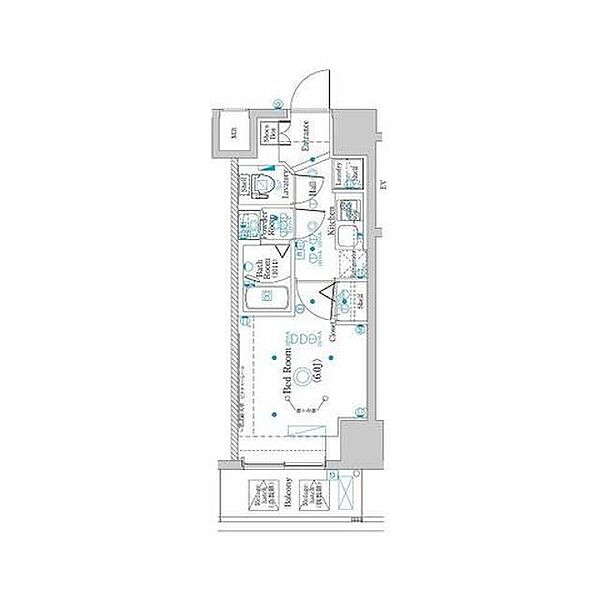 ラフィスタ横浜蒔田Ｉ 702｜神奈川県横浜市南区通町１丁目(賃貸マンション1K・7階・21.46㎡)の写真 その2