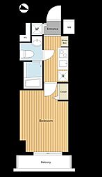 ラ・エテルノ ヨコハマ カンナイ 403 4階1Kの間取り