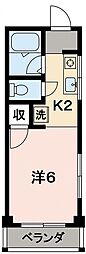 プレザージュ大岡 1Kの間取図画像