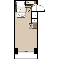 ウィンベルソロ横浜阪東橋1号館 ワンルームの間取図画像