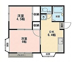 ザ・ストリーム 2DKの間取図画像