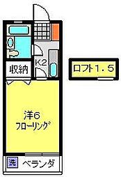 ガーデンハイツ 1Kの間取図画像