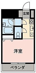 YKTBLD 1Kの間取図画像