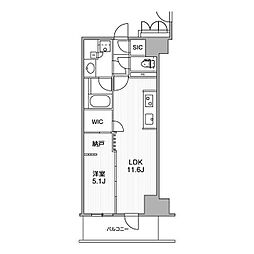 WORVE横浜伊勢佐木町 1LDKの間取図画像