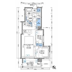 ラティエラ横濱大通り公園 2LDKの間取図画像