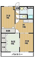セ・シボン北澤 3DKの間取図画像