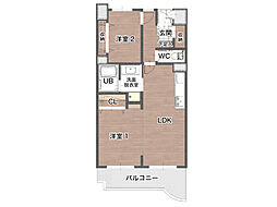 グランヴィ島内 1LDKの間取図画像
