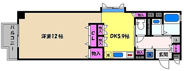 アトリウム芦屋 ｜兵庫県芦屋市大桝町(賃貸マンション1DK・3階・46.00㎡)の写真 その2