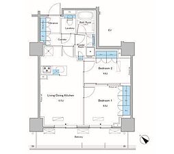 ルフォンプログレ滝野川 2LDKの間取図画像