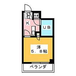 本町エスエフコート 1Kの間取図画像