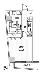 ROOTsHigashiNagasaki 1Kの間取図画像