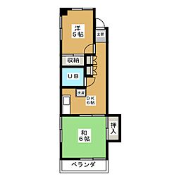 フィオーレ 2DKの間取図画像