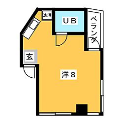 アイビル ワンルームの間取図画像
