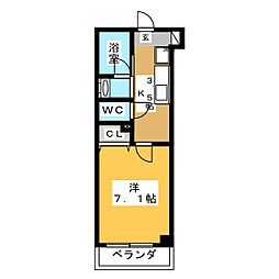 ロイヤルガーデンタカギ 1Kの間取図画像