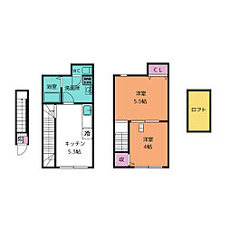 メゾン・ド・フレール要町 2DKの間取図画像