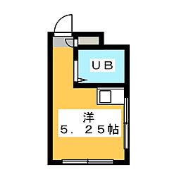 サンハイム熊野町 ワンルームの間取図画像