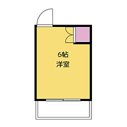 駒込寮 2階ワンルームの間取り