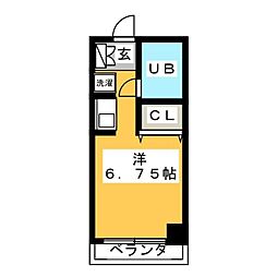 吉野ハイツ ワンルームの間取図画像