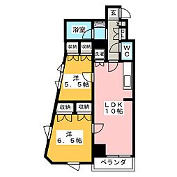 ピュア.サクシードとも 2LDKの間取図画像
