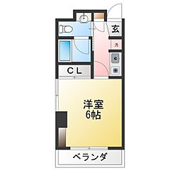 コリヌ新大塚 1Kの間取図画像