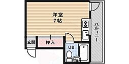 玉田マンション ワンルームの間取図画像