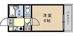 グレーシィ六甲 1Kの間取図画像