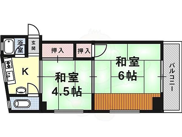 王子コーポ ｜兵庫県神戸市灘区倉石通６丁目(賃貸マンション2K・4階・31.00㎡)の写真 その2