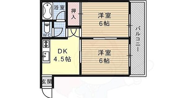 アバントコート摩耶 ｜兵庫県神戸市灘区灘南通６丁目(賃貸マンション2K・4階・31.72㎡)の写真 その2