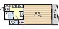 アビターレ王子公園 1Kの間取図画像