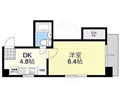 メインステージ弓木町 1DKの間取図画像