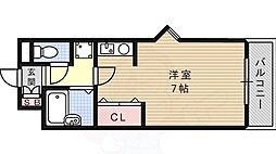 ワイズ六甲 ワンルームの間取図画像