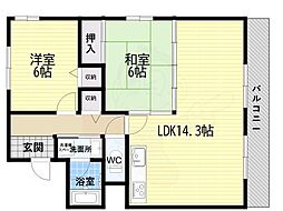 フォーラムノリタケ 2LDKの間取図画像