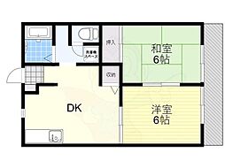 ディアス六甲 2DKの間取図画像