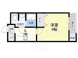 ジークレフ王子 ワンルームの間取図画像