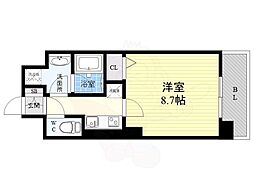 シェリール六甲道 1Kの間取図画像