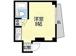 ジュネス六甲道 ワンルームの間取図画像