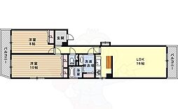グランフォルム御影山手 2LDKの間取図画像