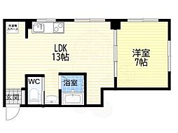 アーバンU.H. 1LDKの間取図画像
