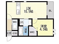 Casa本山中町 1LDKの間取図画像