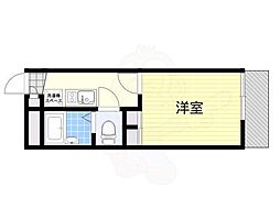 レオパレス六甲ガーデンズ 1Kの間取図画像