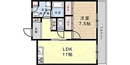 デュコムワイズ 1LDKの間取図画像