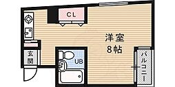アクティ王子公園 ワンルームの間取図画像