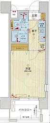 ライジングコート深江本町フラワーパーク ワンルームの間取図画像